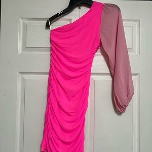 Hot pink party dress